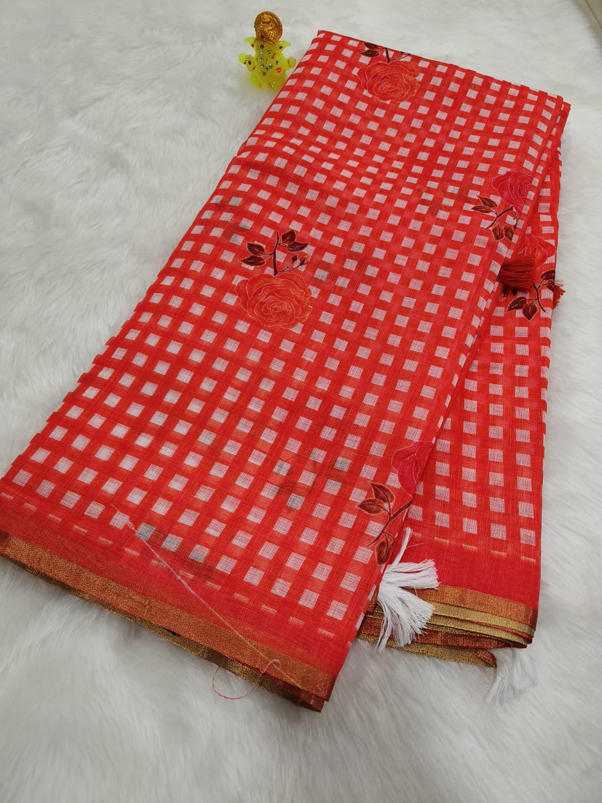 Beautiful Lenin Cloth saree